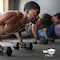 Wecare Fitness Rubber-Coated Chrome Handle 20 Lbs Dumbbells, Set of Two, Black, 2PK WC-2P-20LB-BK - alternate 5
